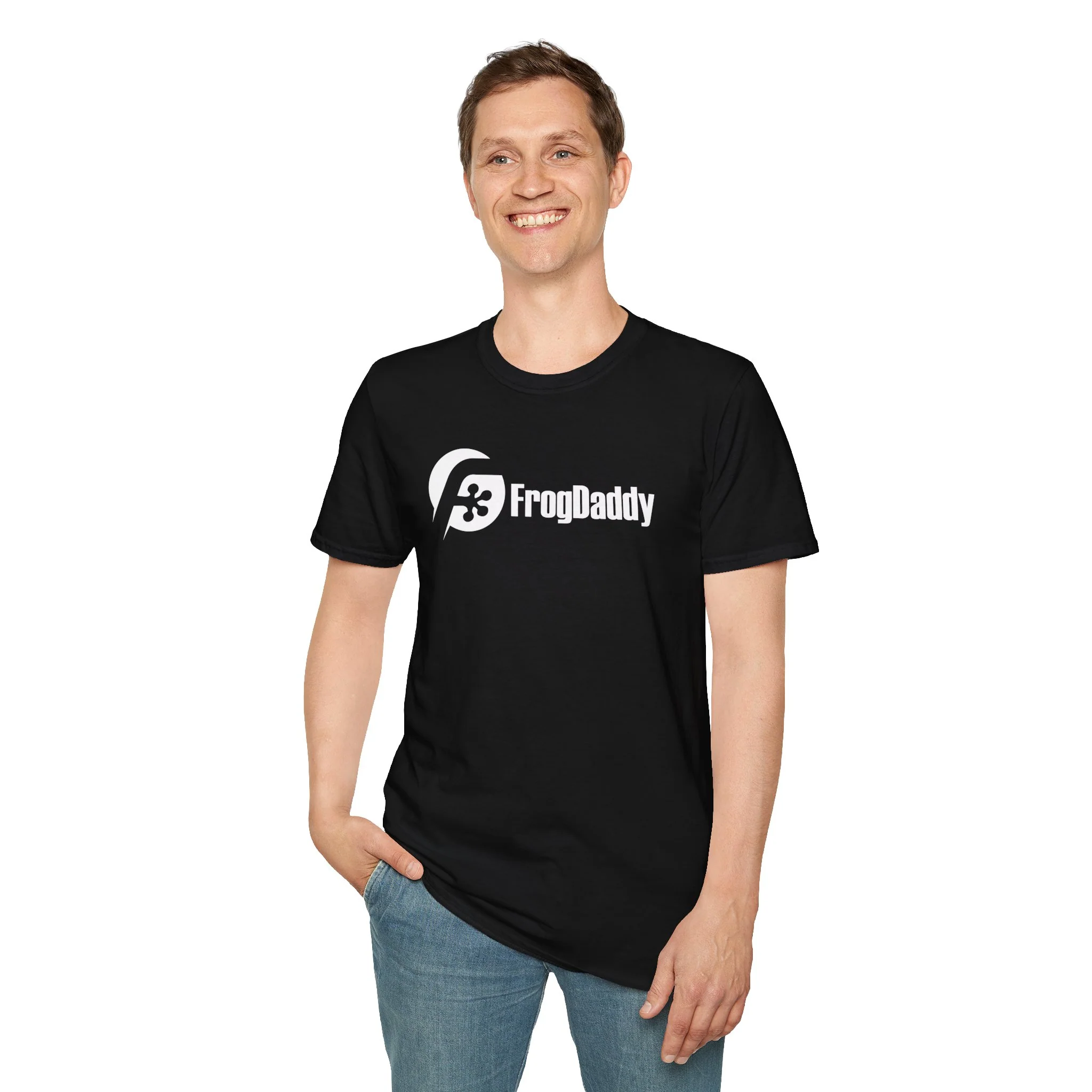 White Logo Unisex Softstyle T-Shirt - Image 13