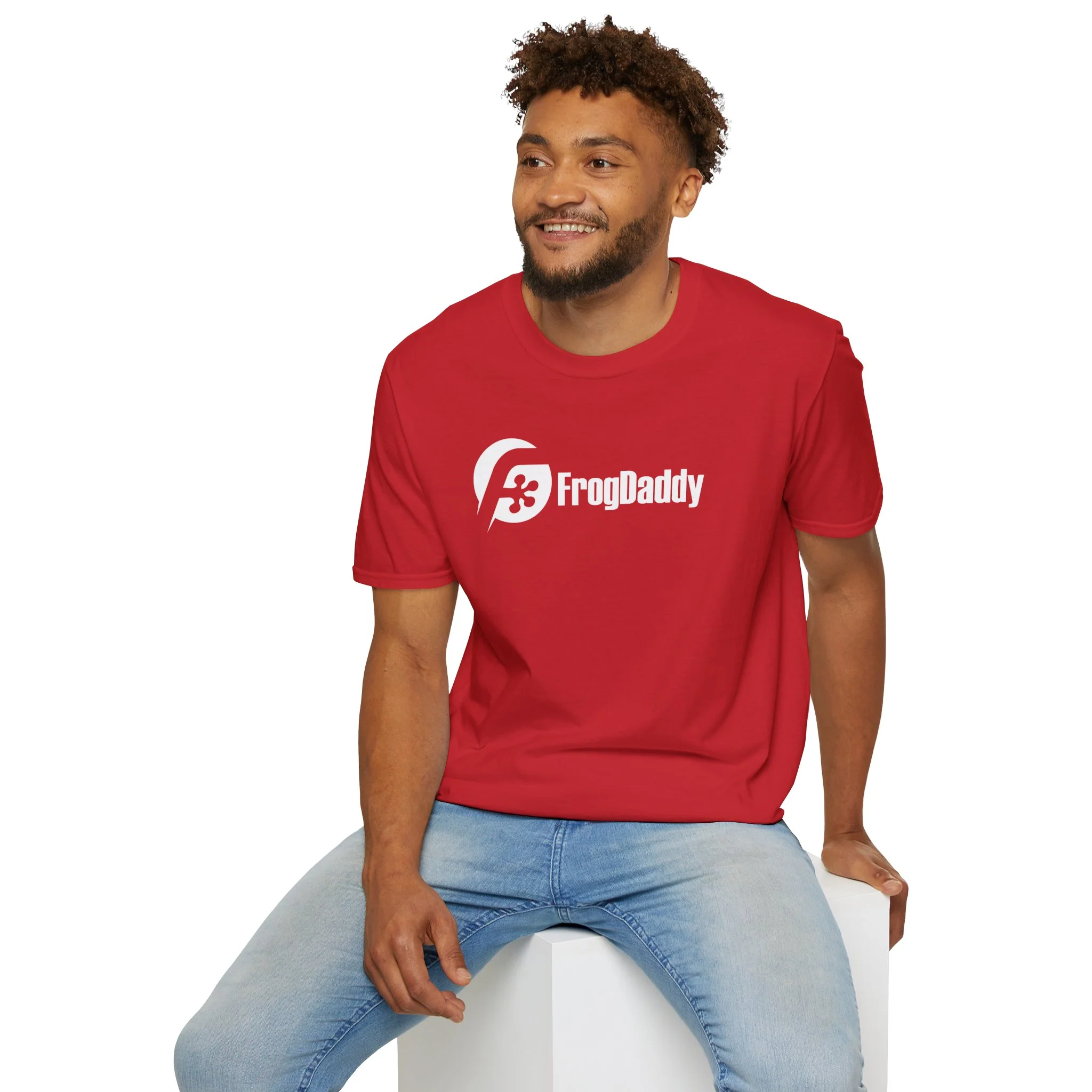 White Logo Unisex Softstyle T-Shirt - Image 54
