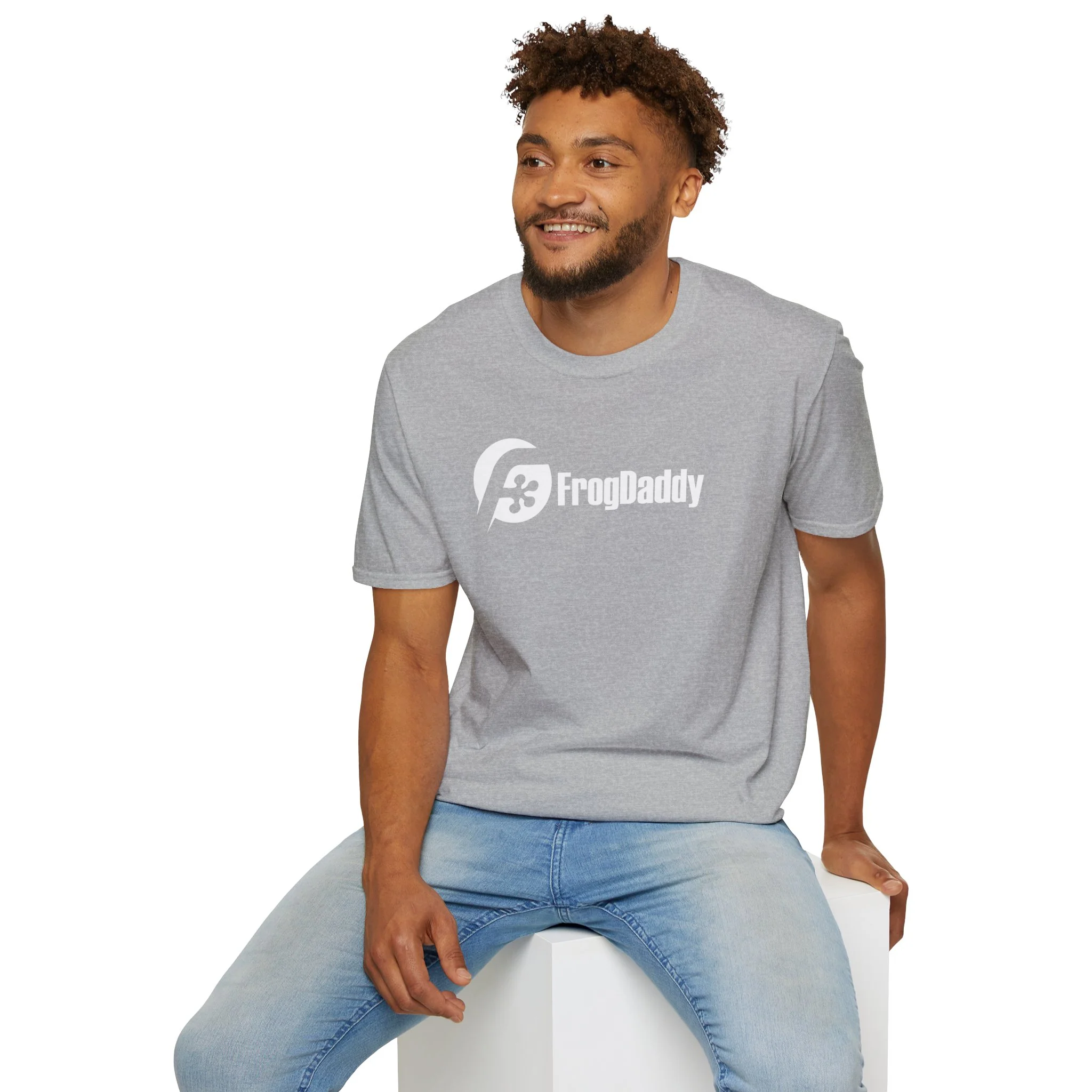 White Logo Unisex Softstyle T-Shirt - Image 56
